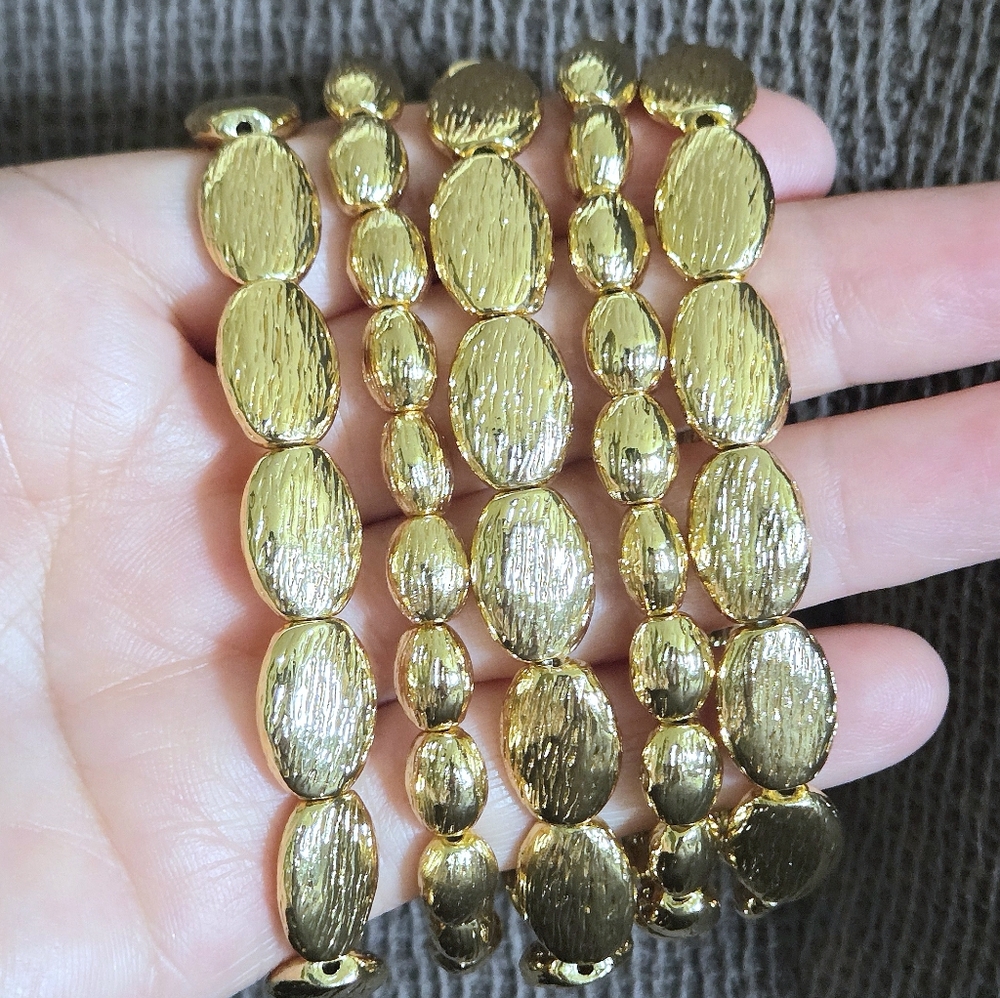 House🏠 of Harlow 1960 Set of Five🖐 Stretchy Gold💛 Bead Bracelets - NWT - Picture 6 of 16